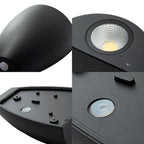 Bullet Shape Wall Mount Light Modern Metal Black/Grey/White LED Up and Down Wall Sconce for Stairway