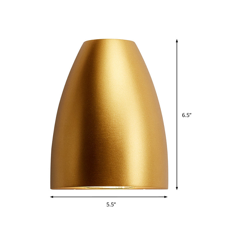 Bullet Shape Wall Mount Light Modern Metal Black/Grey/White LED Up and Down Wall Sconce for Stairway