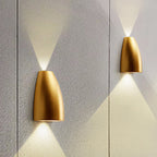 Bullet Shape Wall Mount Light Modern Metal Black/Grey/White LED Up and Down Wall Sconce for Stairway