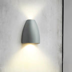 Bullet Shape Wall Mount Light Modern Metal Black/Grey/White LED Up and Down Wall Sconce for Stairway