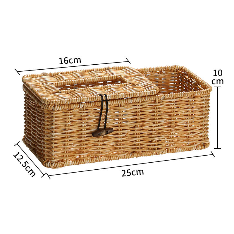 Handmade Wicker Storage Box With Lid