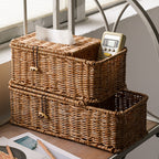 Handmade Wicker Storage Box With Lid