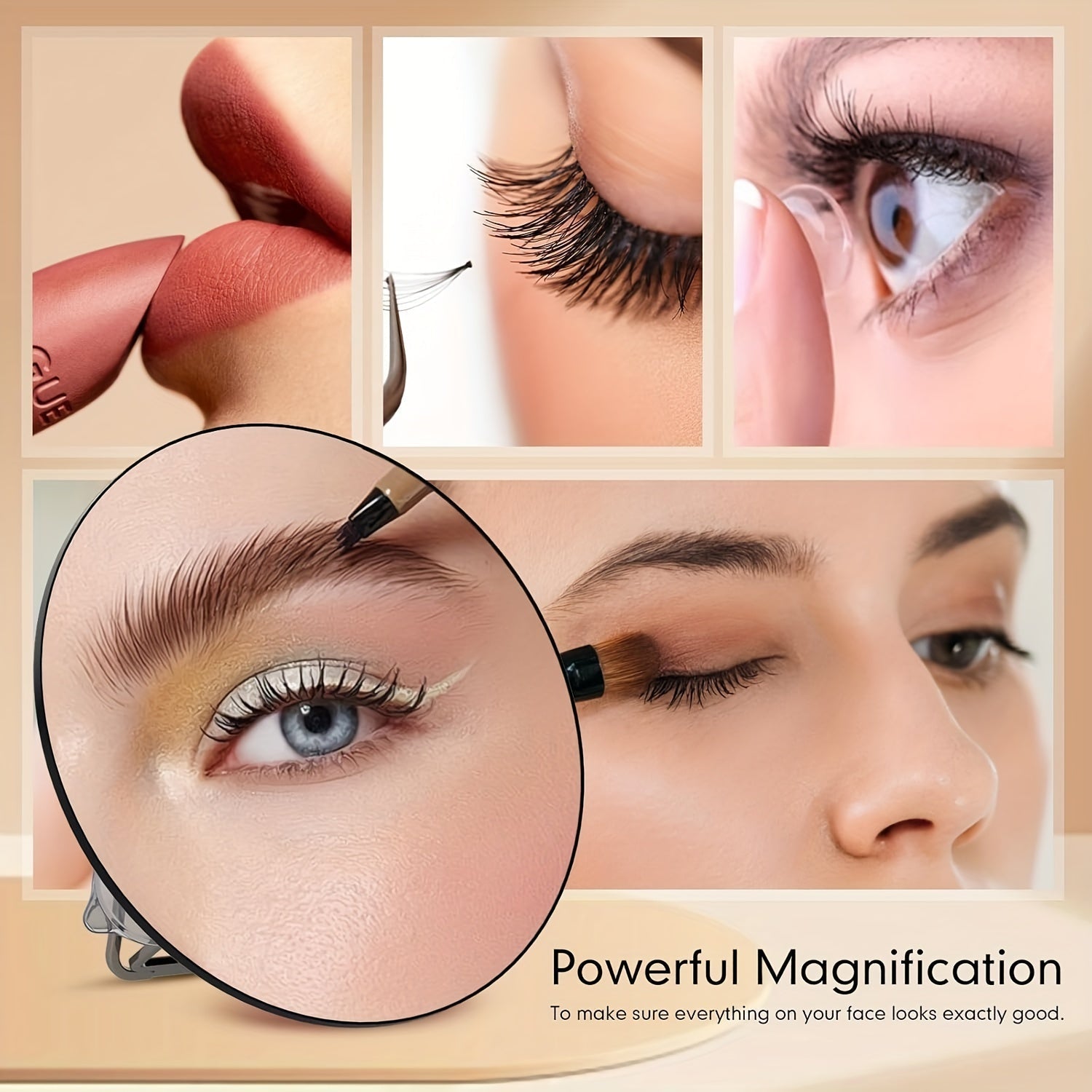 PrecisionGlow – Portable Makeup Mirror with Magnification Vinantica