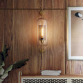 Clear Glass Geometric Wall Lamp Simplicity Single-Bulb Corridor Wall Light Fixture