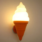 Childrens Ice Cream Shaped Wall Lamp Fixture Plastic Bedroom LED Wall Light Sconce