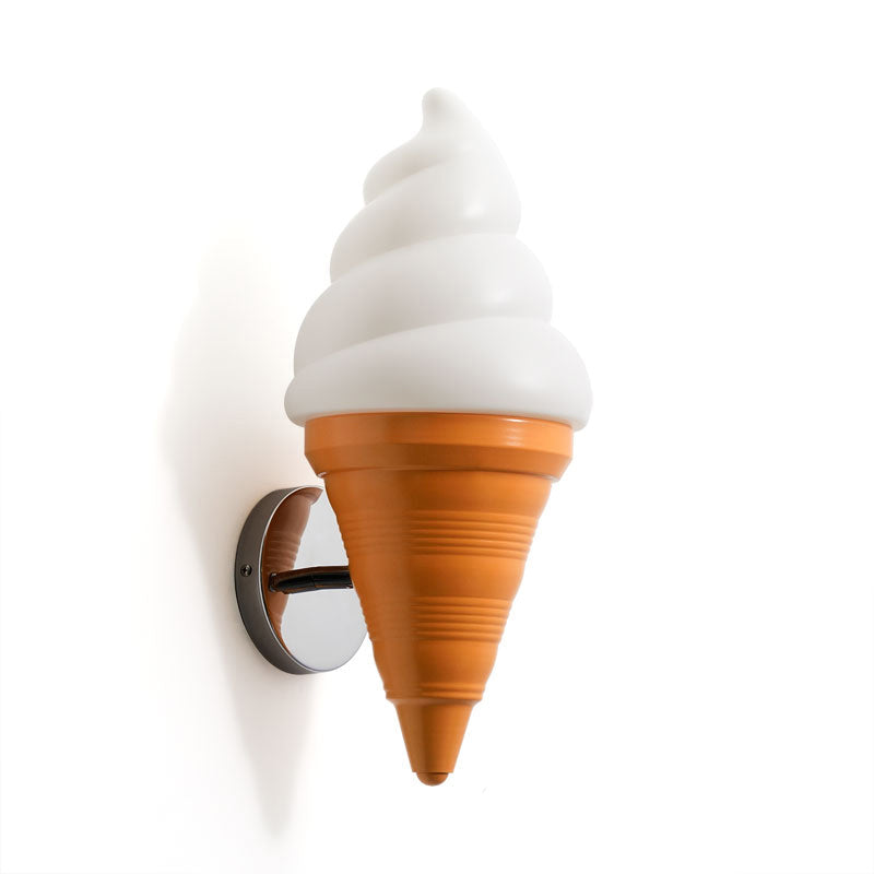Childrens Ice Cream Shaped Wall Lamp Fixture Plastic Bedroom LED Wall Light Sconce