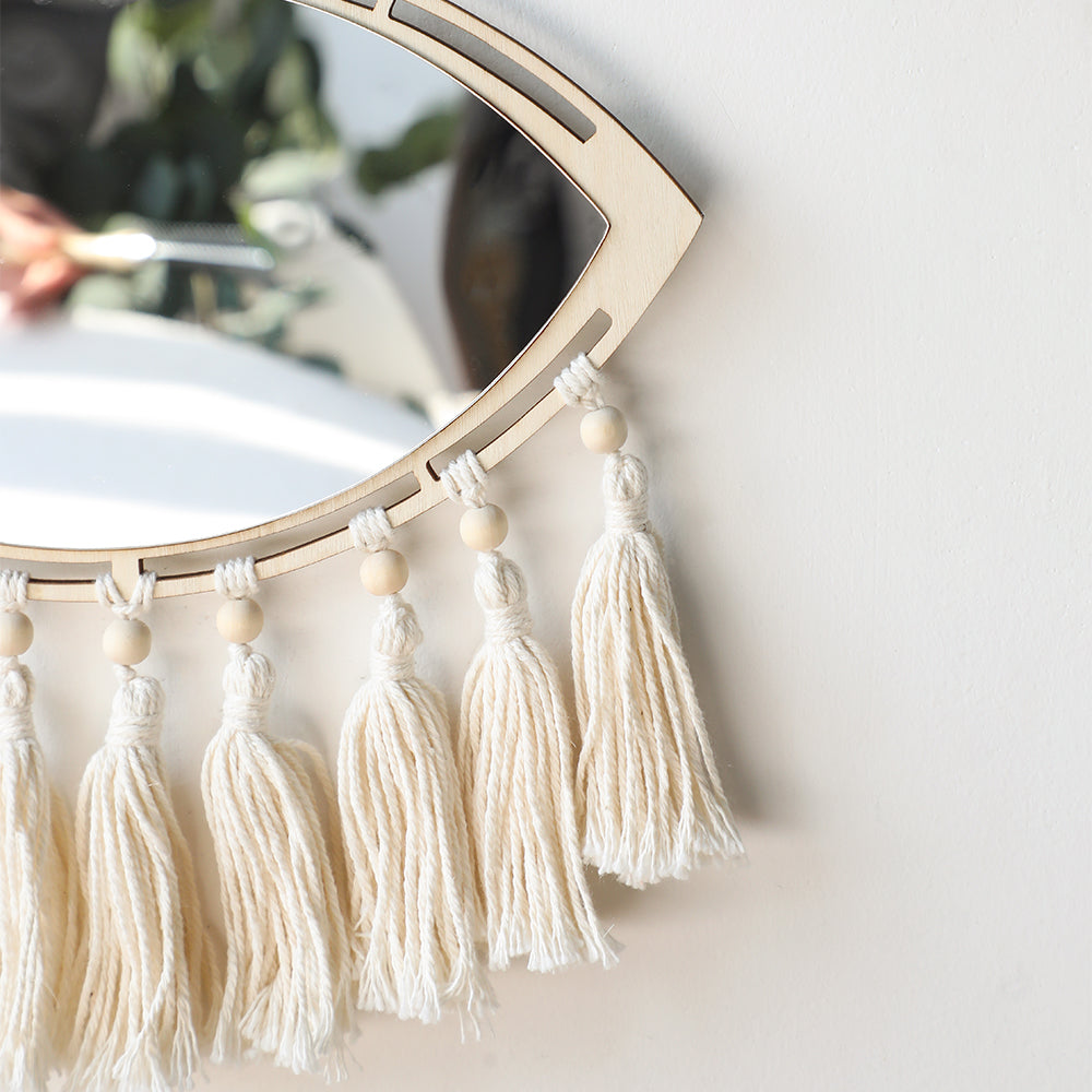 Vinantica | Boho Macrame Eye Mirror Wall Decor