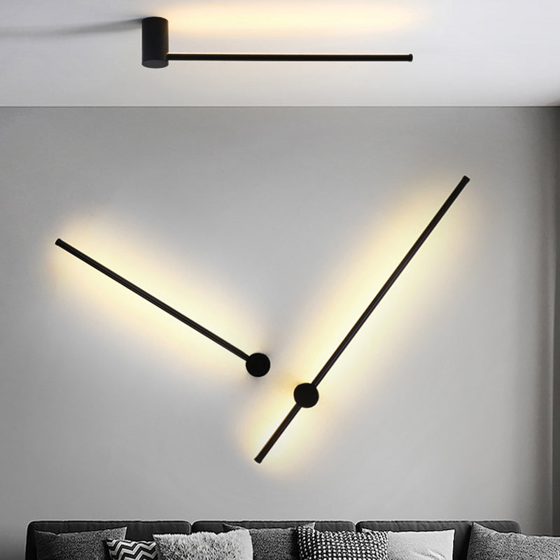 Swivelable Stick Wall Sconce Lighting Minimalist Metal Bedside LED Wall Mount Light