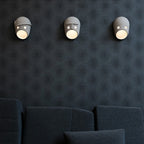 Decorative Funny Face Expression Wall Sconce Resin Bedroom LED Wall Mounted Light in Grey