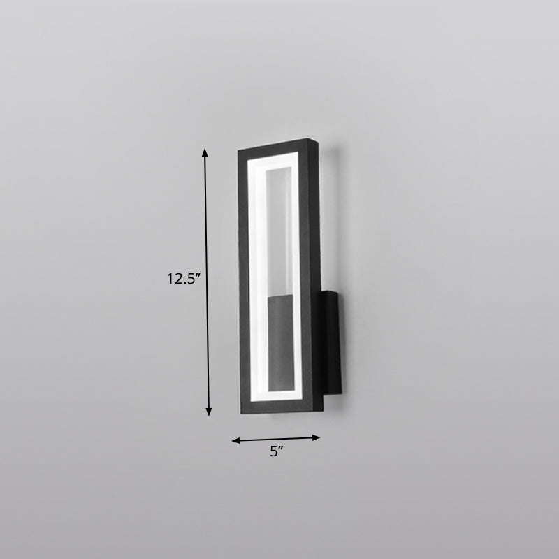 Minimalism Rectangle Wall Sconce Lighting Metal Foyer LED Wall Mount Light Fixture