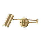 Tubular Bedside Wall Mounted Reading Lamp Metal 1 Bulb Postmodern Wall Light with Extendable Arm