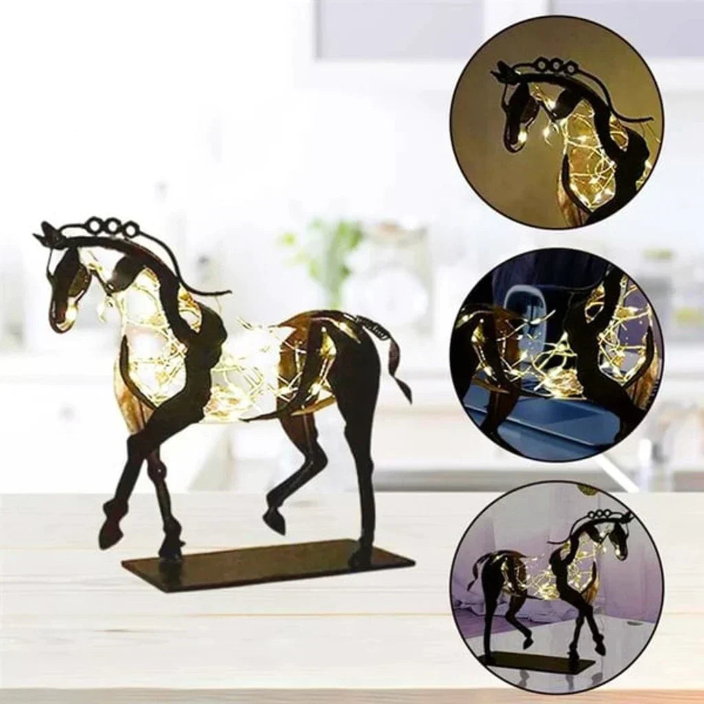 Horse Sculpture - AdonisMetal - Rustic Elegance - Timeless Decorative Piece