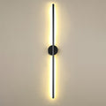 Black Rod LED Wall Lamp Fixture Simple Style Metallic Sconce Light for Living Room
