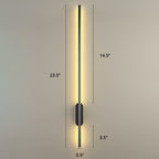 Black Rod LED Wall Lamp Fixture Simple Style Metallic Sconce Light for Living Room