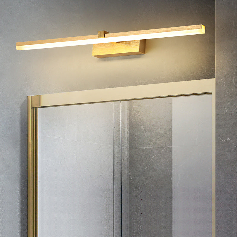 Gold Stick Shaped Bath Lighting Simplicity Metal LED Vanity Light Fixture for Bathroom