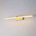 Gold Stick Shaped Bath Lighting Simplicity Metal LED Vanity Light Fixture for Bathroom