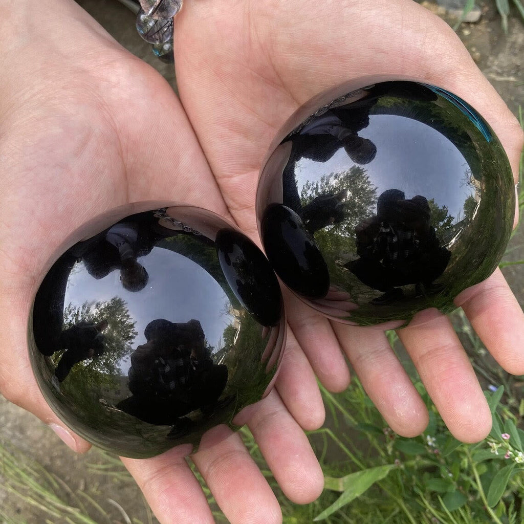 Obsidian Crystal Ball Decoration