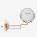 Vinantica | Gold Rechargeable LED Makeup Magnifying Mirror