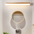 Modern Bathroom Vanity Light Wooden LED Vanity Light Fixtures in Acrylic Shade