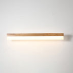 Modern Bathroom Vanity Light Wooden LED Vanity Light Fixtures in Acrylic Shade