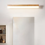 Modern Bathroom Vanity Light Wooden LED Vanity Light Fixtures in Acrylic Shade