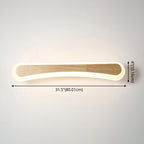 Modern Bathroom Vanity Light Wooden LED Vanity Light Fixtures in Acrylic Shade