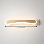 Modern Bathroom Vanity Light Wooden LED Vanity Light Fixtures in Acrylic Shade