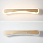 Modern Bathroom Vanity Light Wooden LED Vanity Light Fixtures in Acrylic Shade