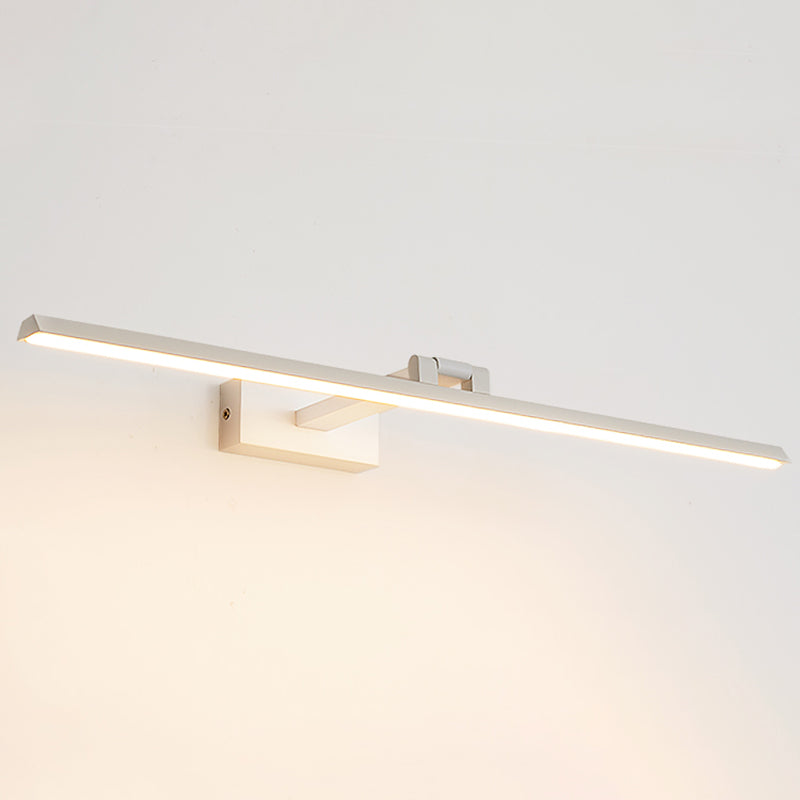 Linear LED Vanity Light Fixtures Modern Minimalist Style Metal Single Vanity Light