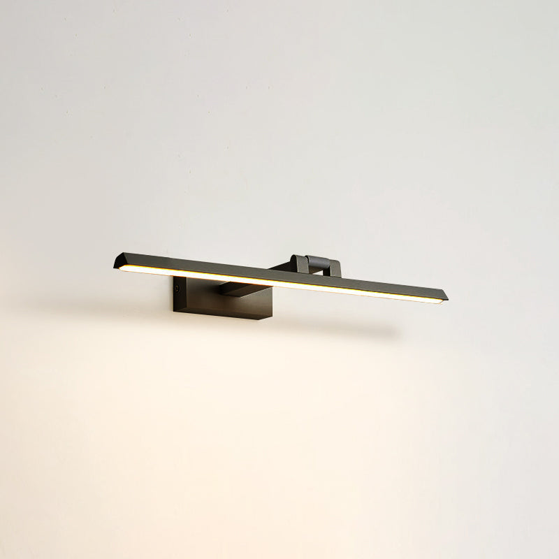 Linear LED Vanity Light Fixtures Modern Minimalist Style Metal Single Vanity Light