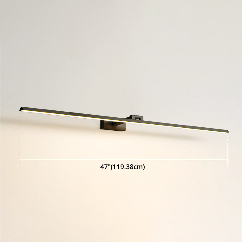 Linear LED Vanity Light Fixtures Modern Minimalist Style Metal Single Vanity Light
