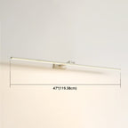 Linear LED Vanity Light Fixtures Modern Minimalist Style Metal Single Vanity Light