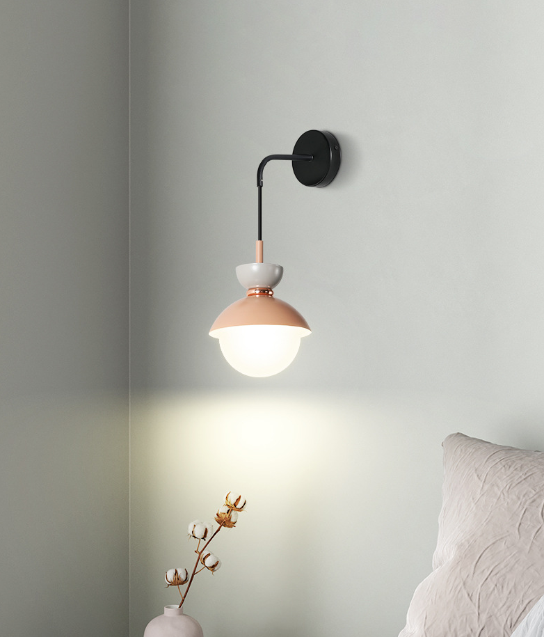 Macaroon Mini Wall Sconce Nordic Colorful Indoor Decoration Wall Lighting for Bedroom Corridor