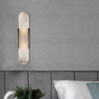 2 Bulbs Bar Flush Mount Colonial Gold/Black Marble Wall Sconce Lighting for Dining Room