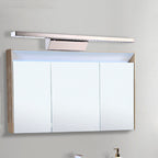 Vinantica | Rectangular Interior Mirror Light Stainless Steel 16"/19.5" W LED Modern Wall-Mounted Light in Chrome, Warm/White Lighting