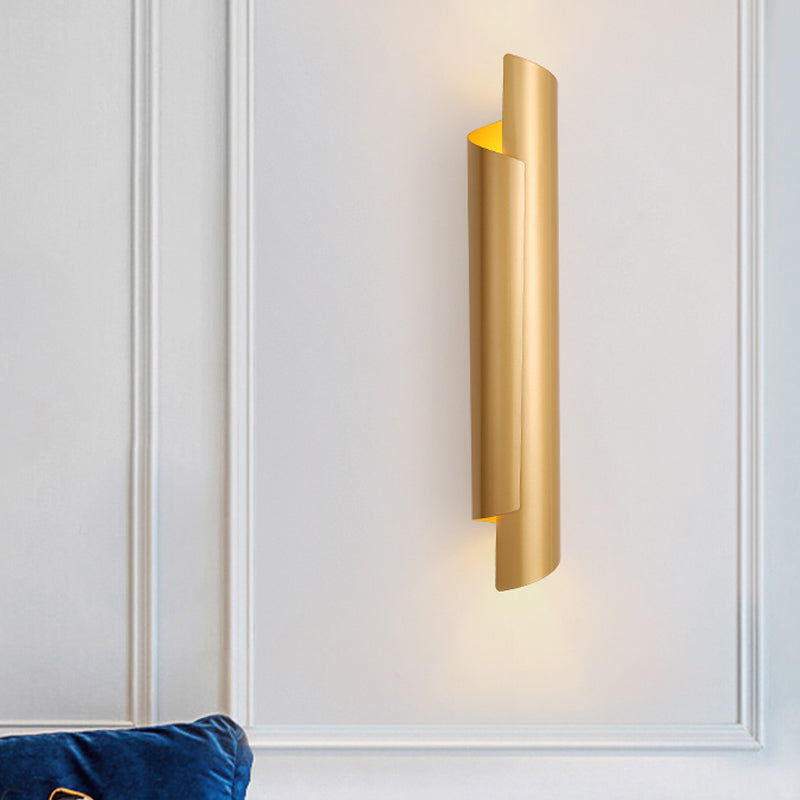 Black/White/Gold Scrolled Wall Lamp Modernist Iron 2-Light Sconce Light Fixture, 16"/21.5"/29.5" Wide