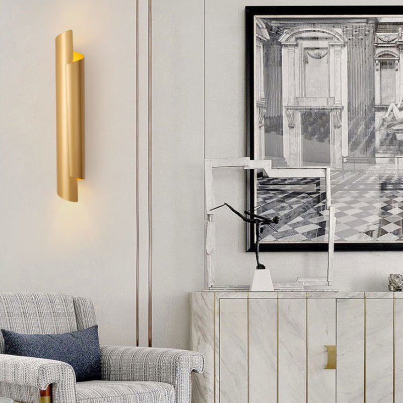 Black/White/Gold Scrolled Wall Lamp Modernist Iron 2-Light Sconce Light Fixture, 16"/21.5"/29.5" Wide