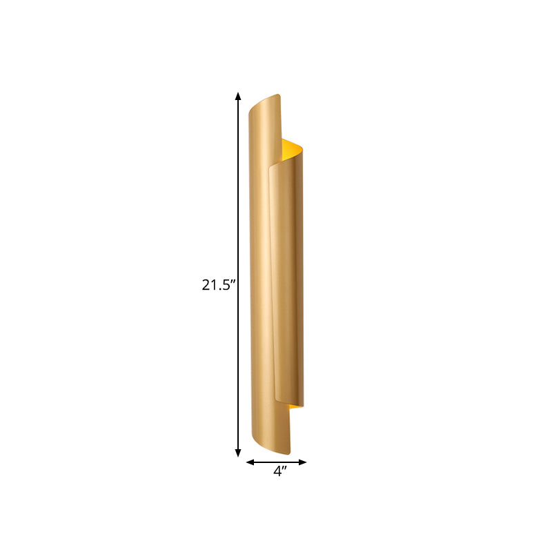 Black/White/Gold Scrolled Wall Lamp Modernist Iron 2-Light Sconce Light Fixture, 16"/21.5"/29.5" Wide