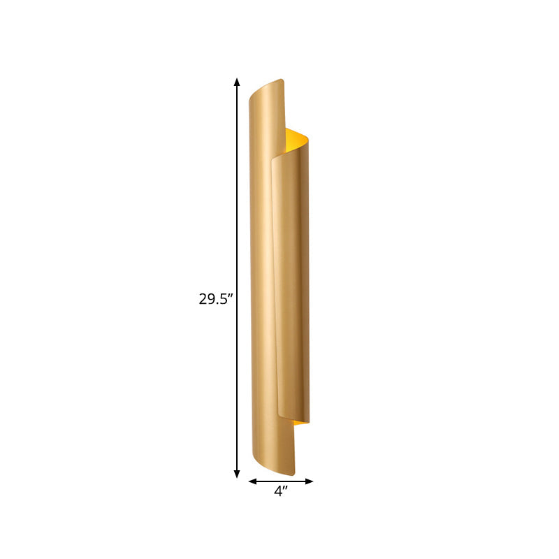 Black/White/Gold Scrolled Wall Lamp Modernist Iron 2-Light Sconce Light Fixture, 16"/21.5"/29.5" Wide