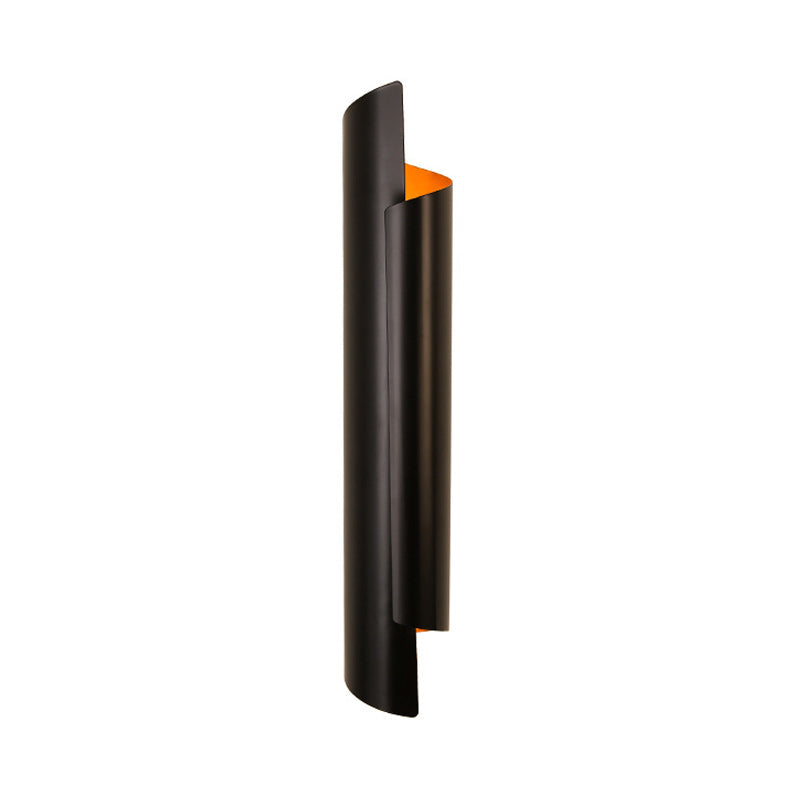 Black/White/Gold Scrolled Wall Lamp Modernist Iron 2-Light Sconce Light Fixture, 16"/21.5"/29.5" Wide