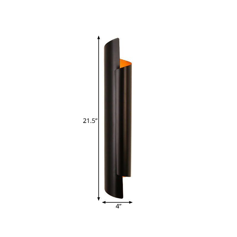 Black/White/Gold Scrolled Wall Lamp Modernist Iron 2-Light Sconce Light Fixture, 16"/21.5"/29.5" Wide