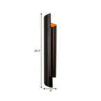 Black/White/Gold Scrolled Wall Lamp Modernist Iron 2-Light Sconce Light Fixture, 16"/21.5"/29.5" Wide