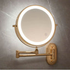 Gold Rechargeable LED Makeup Magnifying Mirror
