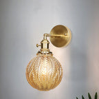 Geometric/Globe/Pentagram Wall Sconce Contemporary Prismatic Glass 1 Bulb Brass Wall Mount Light Fixture