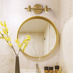 Linear Bathroom Vanity Mirror Light Traditionalism Metal 2/3/4-Bulb Brass Wall Sconce Lighting | Vinantica