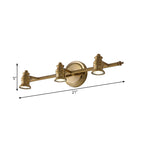 Linear Bathroom Vanity Mirror Light Traditionalism Metal 2/3/4-Bulb Brass Wall Sconce Lighting | Vinantica
