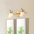 Flower Bathroom Wall Vanity Light Traditionalist Metal 2/3 Bulbs LED Brass Wall Sconce Lighting