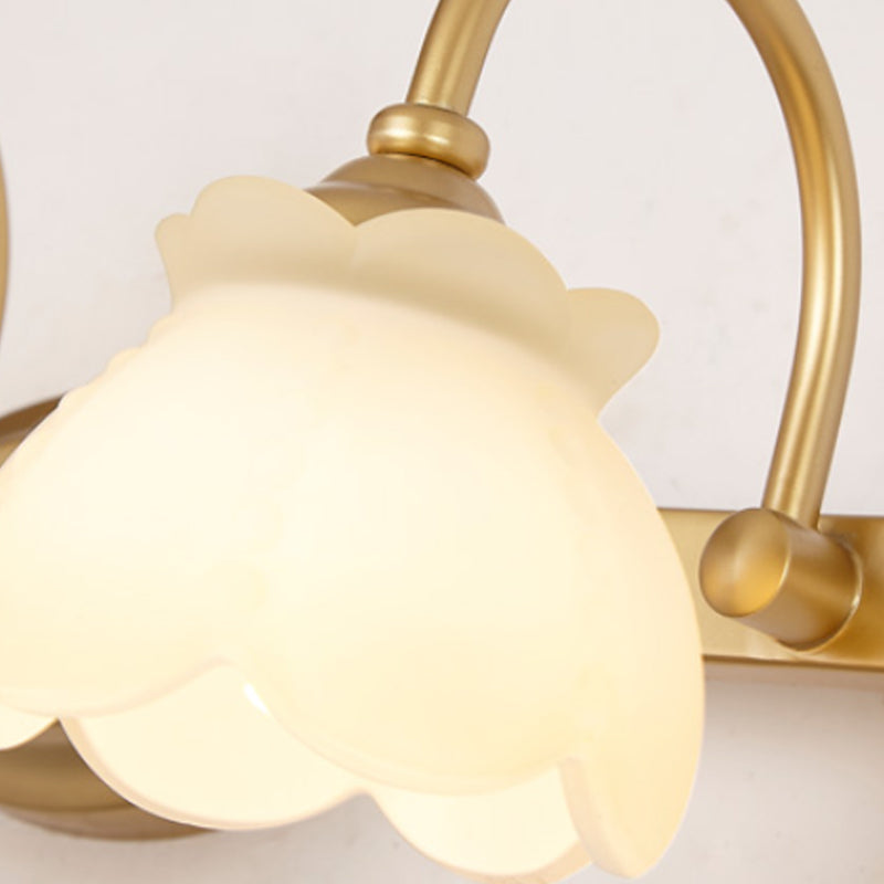 Blossom Bathroom Vanity Mirror Light Traditional Metal LED 2/3/4 Heads Brass Wall Mounted Lamp | Vinantica