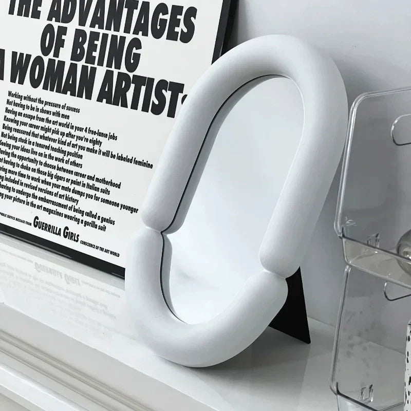 Vinantica | Elegant Irregular Oval Shaped Tabletop Mirror for Home Décor