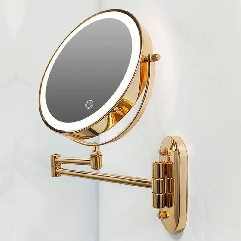 Vinantica | Gold Rechargeable LED Makeup Magnifying Mirror